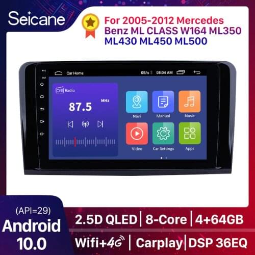 Seicane Android 9.1 Car Multimedia player 2Din GPS For 2005 2006 2007-2012 Mercedes Benz ML CLASS W164 ML350 ML430 ML450 ML500
