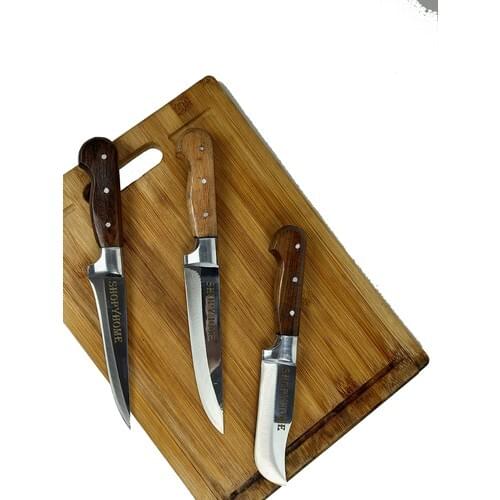 Shopyhome Riding On Handmade tattoo 3 Pcs Victim Knife Set Kitchen Knife set