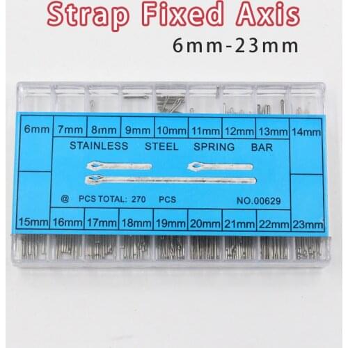 270Pcs 6-23mm Watch Strap Fixed Axis Watch Band Strap Spring Split Cotter Bars Link Pins