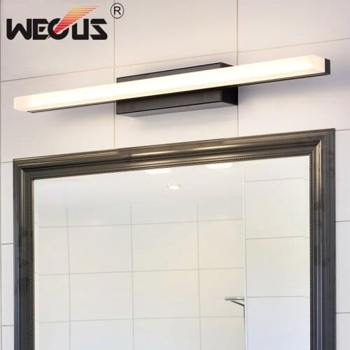 Led mirror light bathroom waterproof 500mm AC90-260V 12W modern decorative acrylic wall lamp foyer bedroom sconce lighting