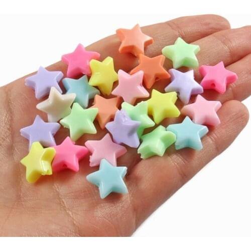 14*13*5mm Mixed Color Stars Shaped Acrylic Spacer Beads For Jewelry Making Handmade Diy Bracelet Necklace Accessories Wholesale