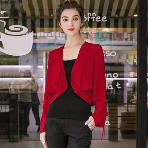 Korean style Women Ruffled Sleeve Kimono Cardigan,streetwear Summer thin chiffon coat Plus size Sun protection shirt 6XL 7XL 8XL
