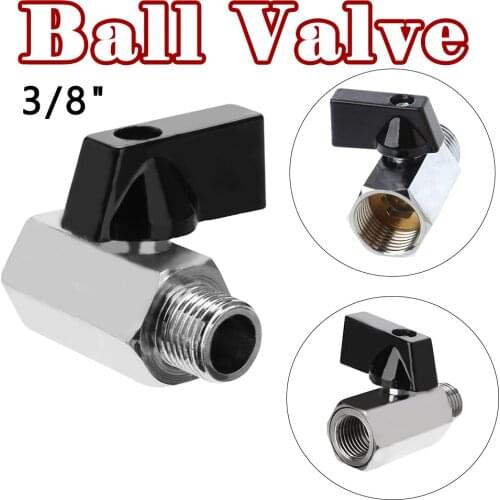 1pc 3/8" Mini Brass Ball Valve Female-Male Air Compressor Valves