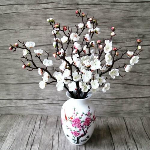 3pcs Artificial Flowers Cherry Blossom Bridal Decor Flowers Bouquet Silk Fake Flowers Decoration Wedding Decorative DIY