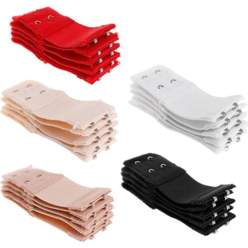 1 Set 5Pcs Bra Extender Elastic 2 Hook Soft Bra Extension Strap Underwear Strapless Accessories