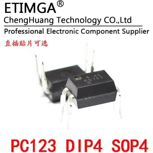 5PCS/LOT PC123 DIP-4 SOP-4 Black Optocoupler