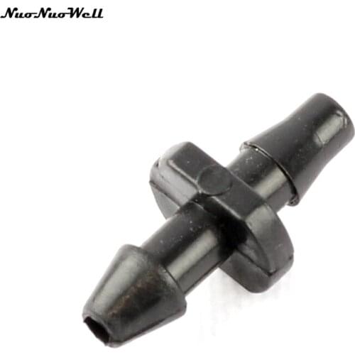 50pcs 3/5mm NuoNuoWell Barb Hose Straight Connector Garden Irrigation Planter Box Veg Plots Drip System Spray Tube Joint
