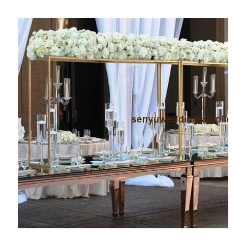 6pcs New style big Wedding Banquet Party square Metal Mesh Flowers Backdrop Arch Decoration for wedding table decor senyu01183