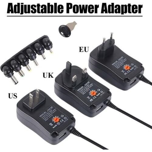 30W US/AU/EU/UK Plug AC/DC Adapter 3V-12V Multi Voltage Charger Kit Power Supply with USB Port for Phone Household Electronics
