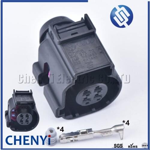 1 set TE AMP 4 Pin 1.5mm series female automotive waterproof connector 4H0 973 712A Harness plug for VW Audi