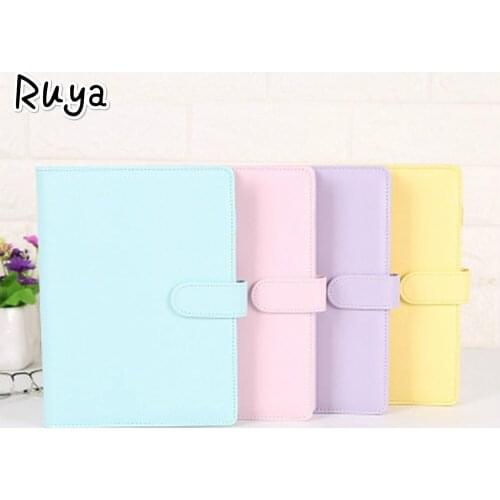 Leather-proof A5 A6 Notebook Diary Schedule Journal Binder Cute School Supplies Macaron planner agenda caderno sketchbook book
