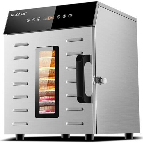 Food dehydration dryer, dried fruit machine, smart touch, commercial household 8-layer large-capacity light-emitting video door