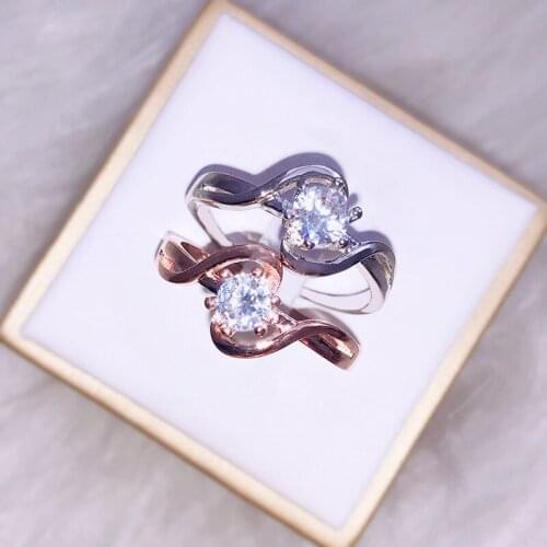 Exquisite Crystal Engagement Ring Elegant Temperament Female Romantic Wedding Manufacturer Wholesale