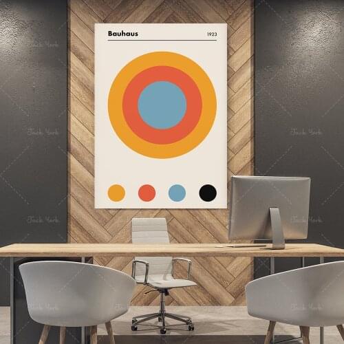 Canvas Painting Exhibition Bauhaus Poster Wall Art 1923 Weimar Print de dessau For Office Living Room Home Decor