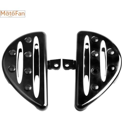 Motorcycle Foot Pegs CNC Cut Front & Rear Foot Rests Compatibility For Harley (Black Passenger Floorboards)