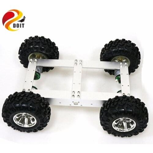 C4 4wd Smart Car Chassis Kit 4 Motor Drive Mobile Robot Hall Motor for Electronic Competition Graduation Design