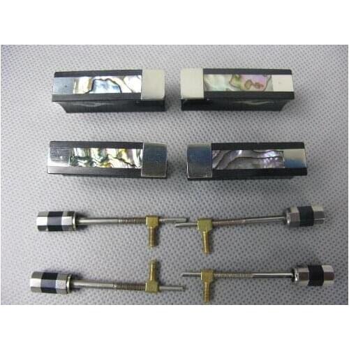 Beautiful inlay 4pcs ebony Violin bow frogs,with screw copper mount