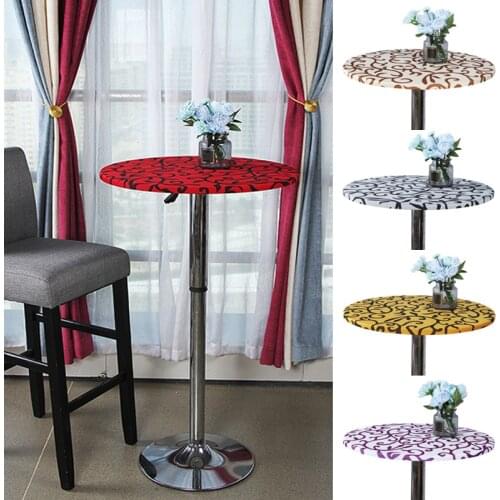 Round Table Cover Table Cloth Tight Fit Fitted Stretch Tablecloths Fashion Style Home Decor Elastic Tablecloth Wedding Party