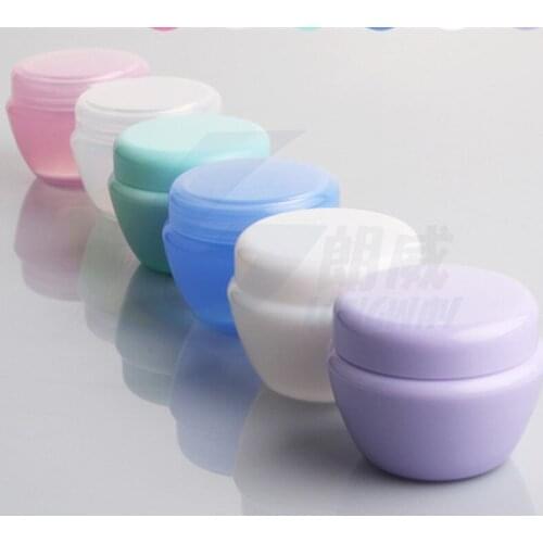 5PCS Refillable Bottles Travel Face Cream Lotion Cosmetic Container Plastic Empty Makeup Jar Pot 5 Colors 5g/10g/20g/30g/50g