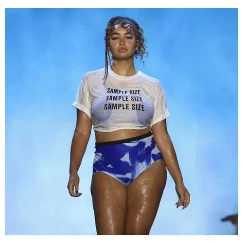 Sample Size Hipster Crop Tops art Women Sexy Fashion Clothing T-Shirt graphic Summer t shirt tshirt quote Plus Size Cropped tees