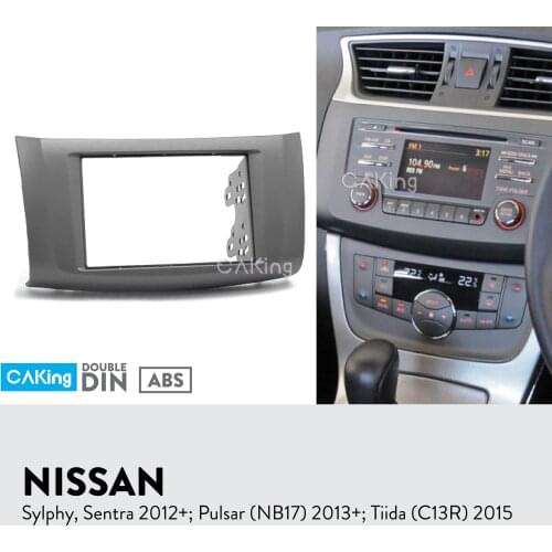 Car Fascia Radio Panel for Nissan Sylphy,Sentra 2012+;Pulsar (NB17) 2013+;Tiida (C13R) 2015+ Dash Kit Facia Plate Console Cover
