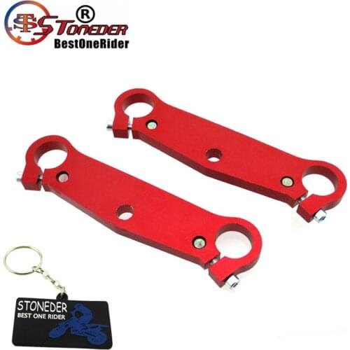 STONEDER Red Front Fork Triple Tree Clamps Plate For Chinese 47cc 49cc Mini Moto Pocket Bike Cags Mx-3 GP-RSR MTA1 MTA2 A1 A2 A3