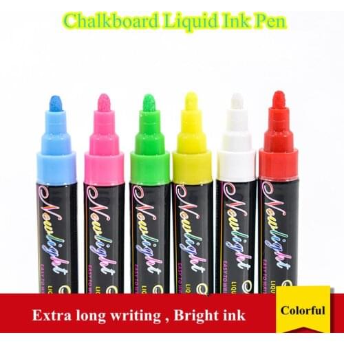 Rewritable POP Liquid Ink Pen for Glass Windows Blackboard Whiteboard Chalkboard Marker Pen Fluorescent Board Pen