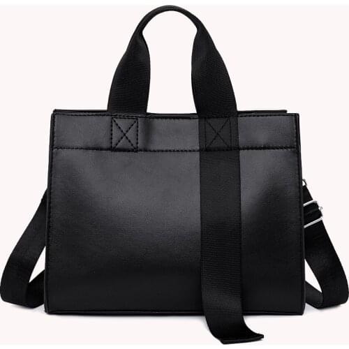 Casual Commuter Tote Female Solid Color Handbag Big Capacity Messenger Trunk Bag Youth Ladies Simple Versatile Bag