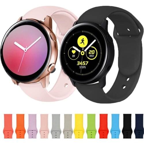 Silicone Original 20 22mm Band Strap For Samsung Galaxy Watch Active2 40/44mm/3 41mm 42 46 Smartwatch Wristband Huawei GT 2 42mm