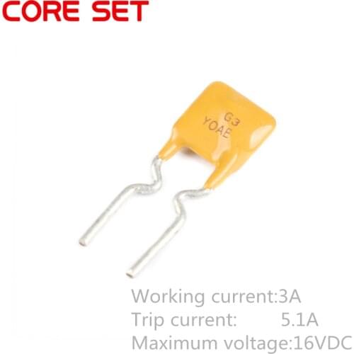 10PCS 16V 3A 3000MA PPTC Resettable Fuse RGEF300 GF300 Pitch 5mm