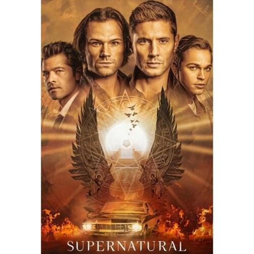 Supernatural TV Poster Full Square Round 5D DIY Diamond Painting Diamond Mosaic Embroidery Cross Stitch Wall pictures