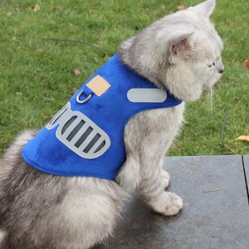 Reflective Pet Cat Harness With Leash Set Nylon Mesh Kitten Puppy Vest Harness Leads Pet Clothes For Small Dogs Harness