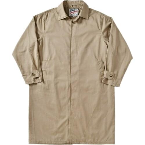 Mens Trench Coat Vintage Profile Windbreaker Plash-proof Loose Fit for Autumn and Winter Male Long Coat Mantle Mens Clothing