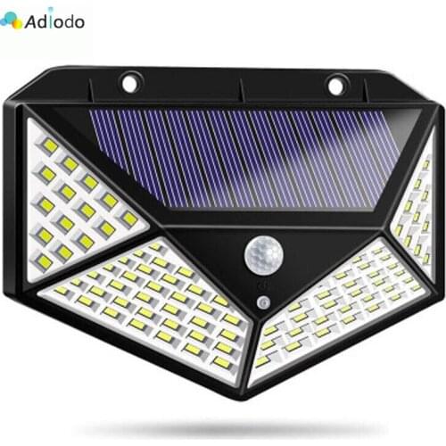 Upgraded 48 leds Solar Light Color Adjustable With Controller Three Modes Waterproof Lamp Lights For Outdoor Garden Wall Street