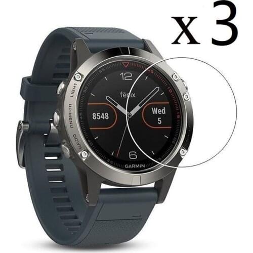 3pcs/lot 9H Full Cover Tempered Glass Screen Protector Guard Film for Garmin Fenix 6X 6 6S 5 5S Chronos Watch Protective Film