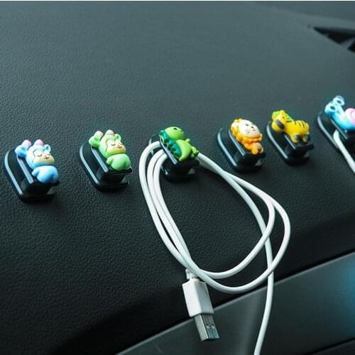 1PC Auto Car Clips USB Cable Organizer Storage Hook Sticker Fastener Seat Back For Headphone Key Wall Hanger Car Accessories