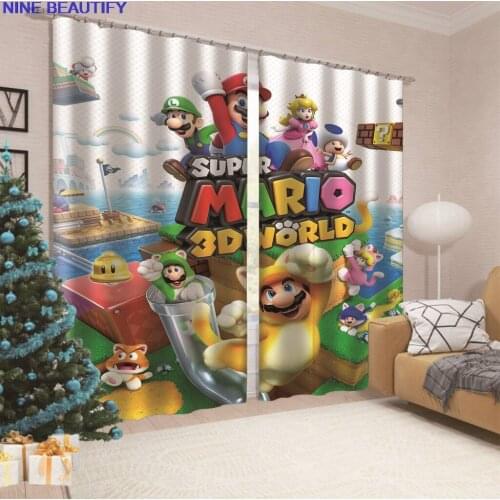 2021 Anime Super Game 2 Panels/Set Window Curtains Block out Fabric Drapes Darkening Thermal Insulated Living Room Bedroom