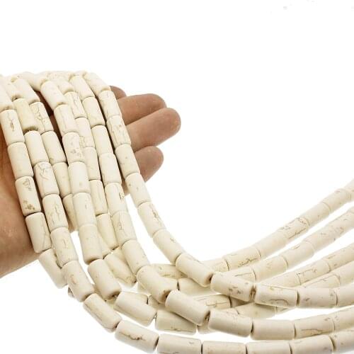 23pcs/bar Natural stone fashion beads Semi-precious stones colored cylindrical loose beads Bracelet necklace jewelry accessories