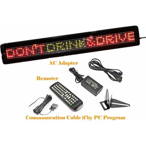 New Cheap Remote Control display Board Scrolling Programmable 7*80Dots RS232 LED Sign Moving Message Display for Business