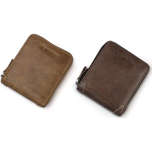 Hot Sale New Wallet Mens PU Leather Coin Purse Zip/Short For Cards Male Slim Purse Card Holder Small Wallets