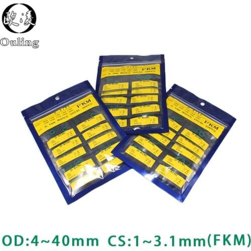 Green Fluorine rubber Ring FKM thickness CS1/1.5/1.9/2.4/3.1mm multiple size repair kit combination O-Ring Seal wear resistant