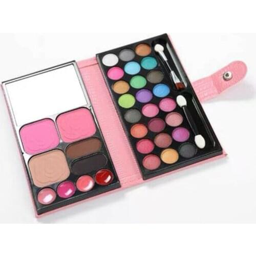 Girls Princess Pretty Makeup Set Sparkling Eyeshadows Kids Pretend Play Make Up Cosmetics Kit W/ Lipgloss Brow Powders
