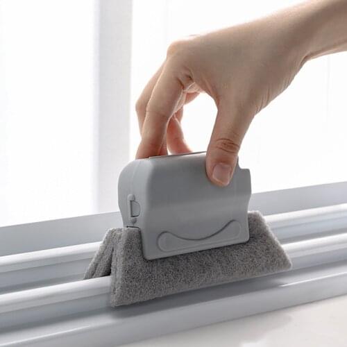 Dual-use Window Groove Cleaning Brush Window Cleaning Cloth Windows Slot Cleaner Brush Windows Sill Gap Track Brush Clean Tool