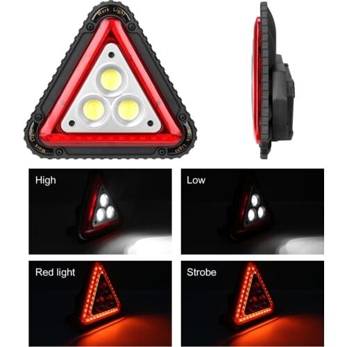 4 Modes Multi-function Handle Triangle Signal Warning Light Car Repair Work Light SOS Camping Searchlight LED Traffic Lighting