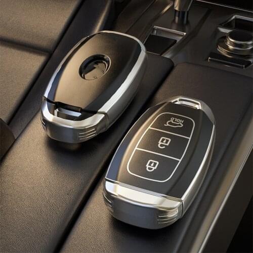 Soft TPU Car Key Case key cover For Hyundai i30 Ix35 KONA Encino Solaris Azera Grandeur Ig Accent Santa Fe 3button key
