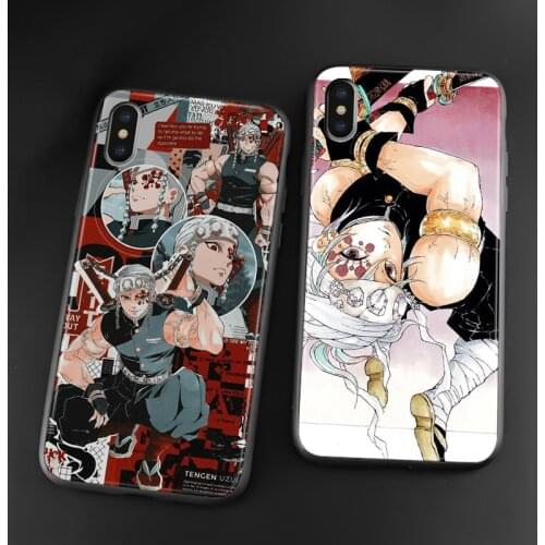 Tengen Uzui Kimetsu no Yaiba anime soft silicone Phone case cover shell For iPhone SE 6 6s 7 8 Plus X XR XS 11 12 mini Pro Max