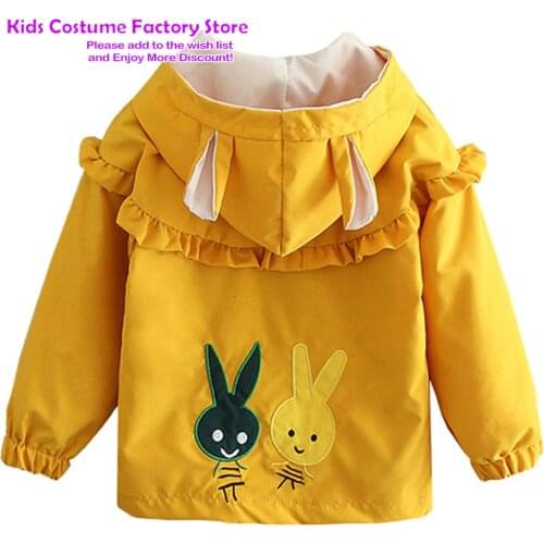 New Baby Girls Jacket 1-6Years Spring Autumn Children Jacket Kids Clothes Jacket Children Zipper Cardigan Girls Outerwear