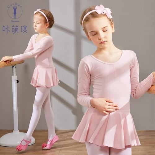 New Arrival Children Dance Clothing Girls Dancing Suit Kids Dancing Training Dress Long Sleeve Ballet Dance Suit B-6288