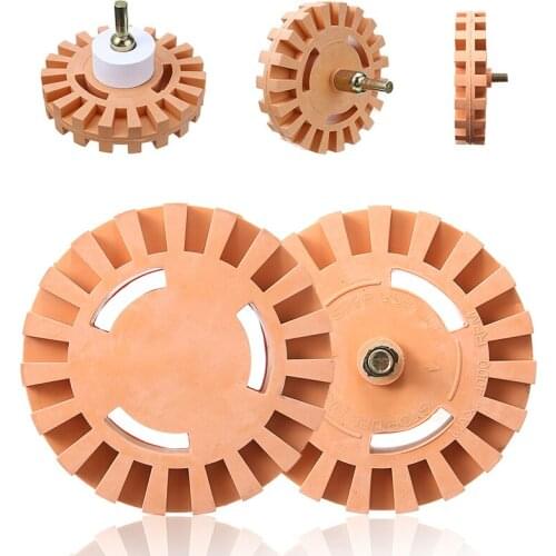 New Power Rotary Rubber Eraser Wheel 4 Inch Rubber Eraser Polishing Wheel With Arbor Adapter For Pinstripes Decals Glues Remove