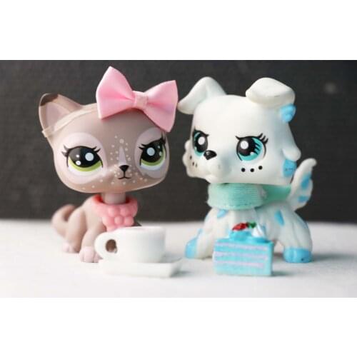 Pet Shop Animals Collie Turquoise Dog and Shorthair Wapiti Cat With Accessories For your children best gift